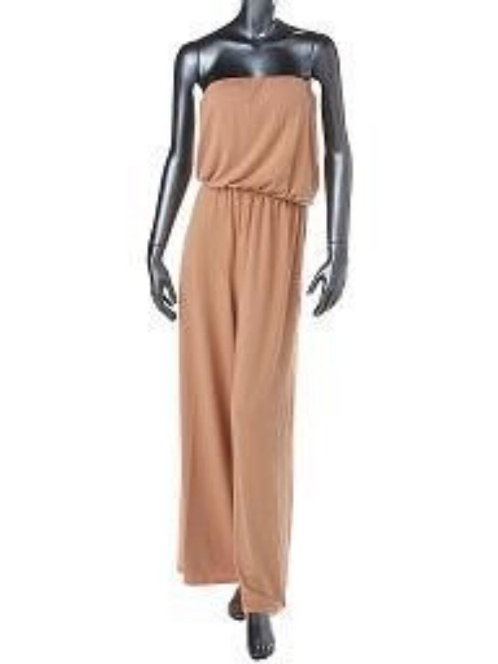 Rienda Gyaru Strapless Wide Leg Stretchy Jumpsuit Elastic Waist